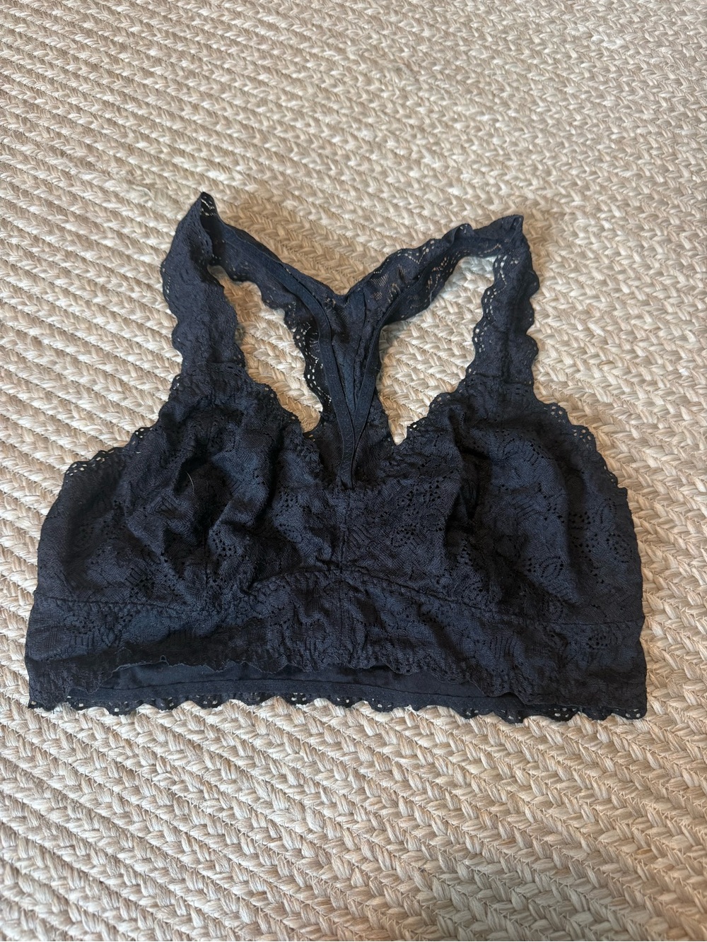 Felina Black Lace Racerback Bralette